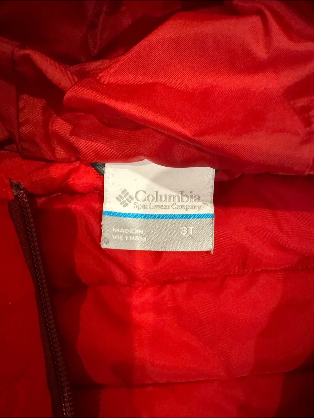 Columbia Kids Bright Red Hooded Puffer Jacket